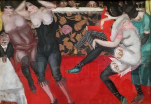 Борис Григорьев - В кабаре, 1913 (картон, темпера)