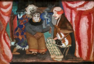 Борис Григорьев - Музыкальные эксцентрики, 1913 (картон, масло)