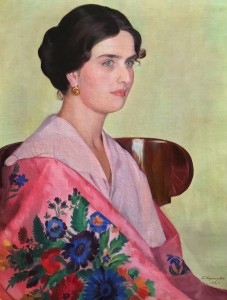 Борис Кустодиев - Портреты Елены Грековой, 1920 (холст, масло)