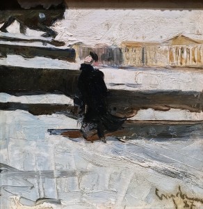 Валентин Серов - Набережная Невы. Этюд, 1887 г (холст, масло)