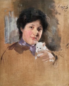 Валентин Серов - Портрет госпожи Пимоненко, 1909 (холст, масло)