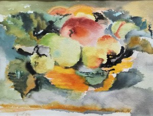 Владимир Лебедев - Натюрморт с фруктами, 1930 (бумага, акварель)