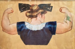 Владимир Лебедев - Портрет Сарры Дармолатовой (Лебедевой), 1912 (бумага, смешанная техника)