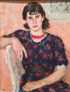 Владимир Лебедев - Портрет девушки с челкой, 1938 (холст, масло)