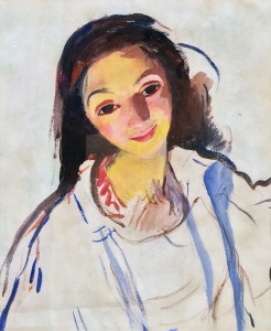 Зинаида Серебрякова - Автопортрет, 1910 (бумага, темпера)
