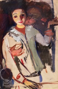 Зинаида Серебрякова - Автопортрет в костюме Пьеро, 1911 (эскиз одноименной картины, бумага, темпера)