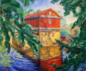 Кузьма Петров-Водкин - Мельница, 1912 (холст, масло).