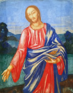 Кузьма Петров-Водкин - Христос-сеятель, 1915 (бумага, темпера).