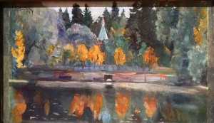 Михаил Нестеров - Осенний пейзаж, 1910 (холст на картоне, масло)