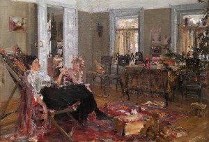 Николай Фешин - Елка, 1917 (холст, масло)