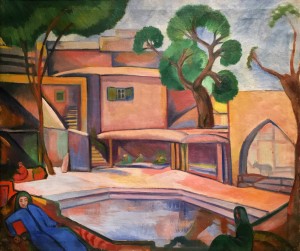 Павел Кузнецов - У водоема. Бухара, 1913 (холст, масло)