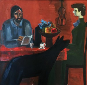 Собр. Березовских - Завен Аршакуни - Мои друзья и черная собака, 1974 (холст, масло)