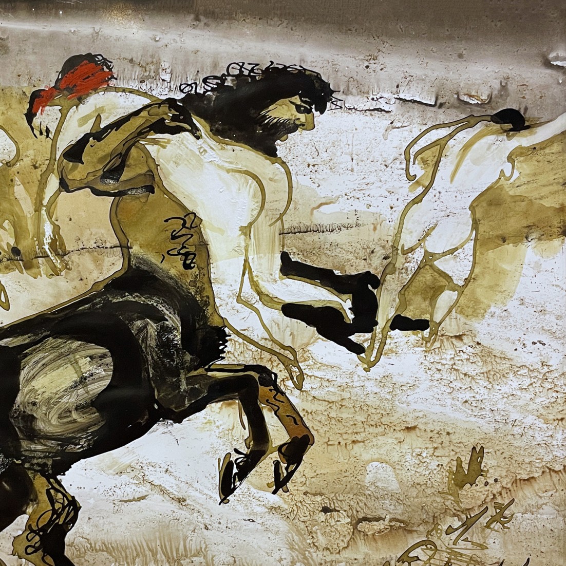 Татьяна Чурсинова — Из жизни кентавров. Май (графика, смешанная техника).