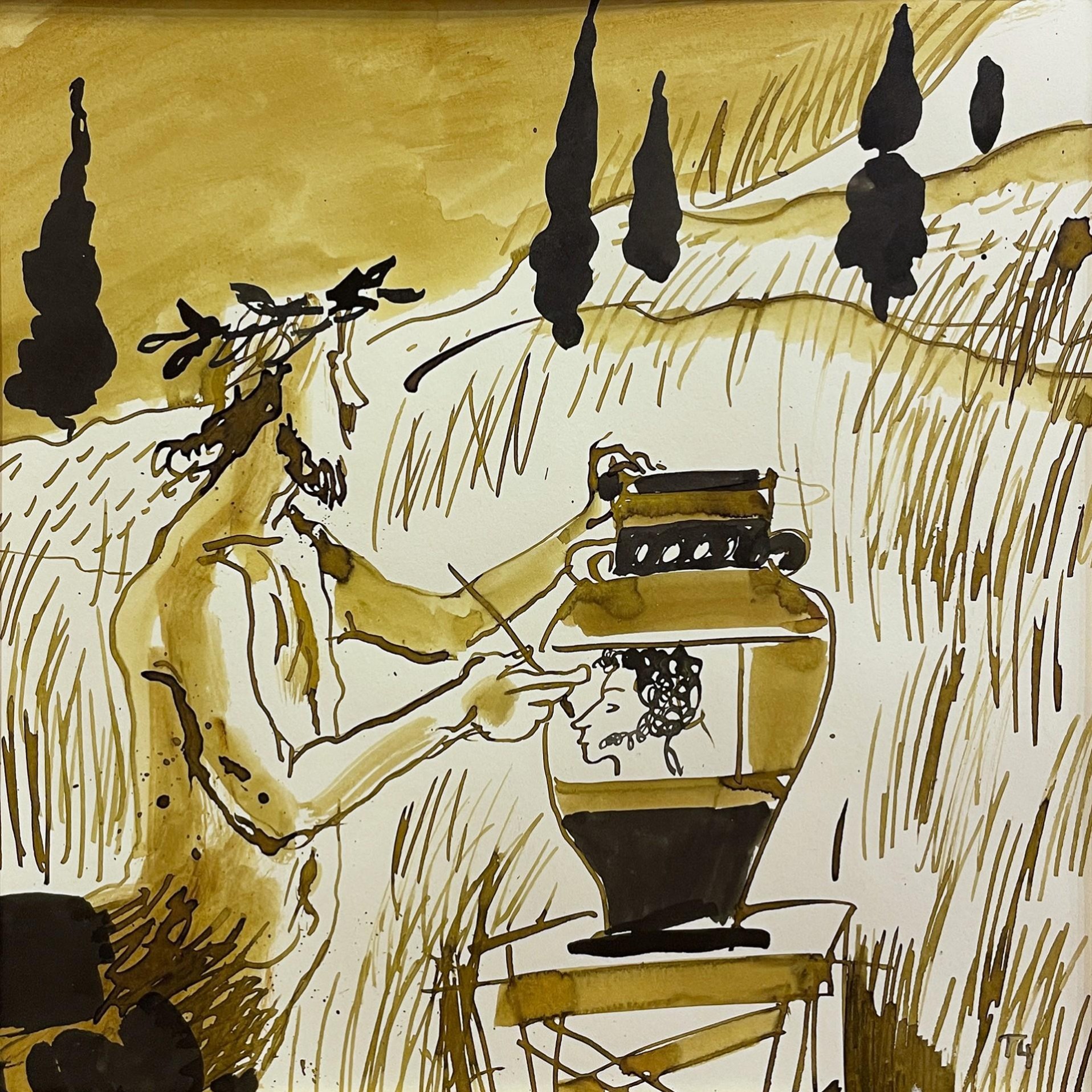 Татьяна Чурсинова — Из жизни кентавров. Июнь (графика, смешанная техника).