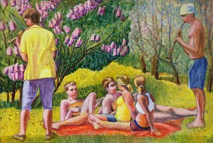 Борис Мартинсон - Серенада, 2010 (оргалит, масло)