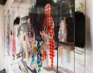 Владимир Потапов - Дворик, 2013 (плексиглас, масло), вид сбоку