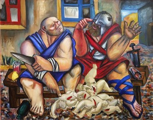 Вячеслав Афоничев - Избиение младенцев, 1993 (холст, масло)