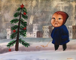 Дмитрий Бухров - Новогодняя, 2016 (холст, смешанная техника) 