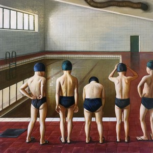 Мария Сафронова - Урок плавания, 2016 (холст, масло)