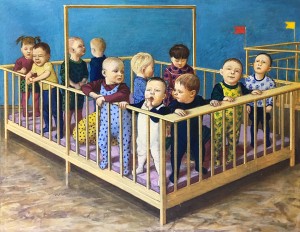 Мария Сафронова - Ясли, 2016 (дерево, темпера)