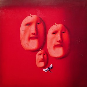 Олег Целков - Семья, 1988 (холст, масло)