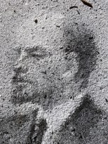 Чжан Хуань - Октябрьская революция, 2019 (холст, пепел) фрагмент