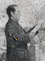 Чжан Хуань - Рождение нового Китая, 2019 (холст, пепел) фрагмент