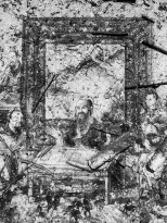 Чжан Хуань - Спрашивая Конфуция №4, 2011 (холст, пепел) фрагмент