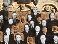 Чжань Хуань - Мой Зимний Дворец №12, 2019 (шелкография, резьба по деревянной двери) фрагмент