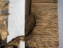 Чжань Хуань - Мой Зимний Дворец №3, 2019 (шелкография, резьба по деревянной двери) фрагмент