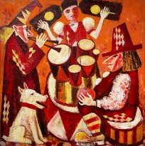 Игорь Клюшкин — Дочь барабанщика (холст, масло), 1994