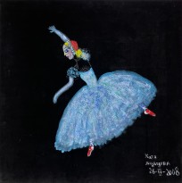 Катя Медведева — Балерина (бархат, смешанная техника), 2008