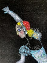 Катя Медведева — Балерина (бархат, смешанная техника), 2008 (фрагмент)