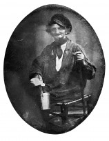 Неизвестный автор — Расклейщик афиш, 1845-50 (дагеротип) Париж.