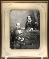 Сергей Левицкий — Портрет неизвестных, 1849-55 (дагеротип, белила) Санкт-Петербург.