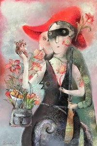 Анна Силивончик - Игра с переодеванием, 2016 (холст, масло)