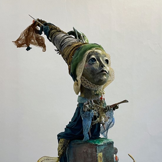 нна Чуланова — Водная дама (смешанная техника), 2021.