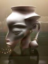 Даши Намдаков — Композиция чаепития, 2016 (фарфор — масса из Лиможа, Франция, ручное литье, обжиг)