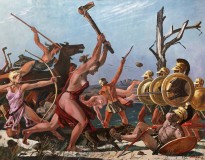 А. Дейнека - Бой амазонок, 1947 (холст, масло)