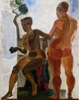 А. Дейнека - Две натурщицы, 1923 (холст, масло)