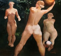 А. Дейнека - Игра в мяч, 1932 (холст, масло)