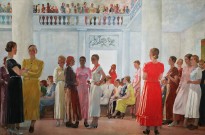 А. Дейнека - На женском собрании, 1937 (холст, масло)