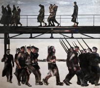 А. Дейнека - Оборона Петрограда, 1928 (холст, масло)