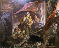 А. Самохвалов - Город не сдается, 1947 (холст, масло)