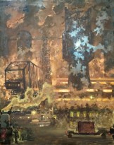 А. Самохвалов - Домны Кузбасса, 1947 (холст, масло)