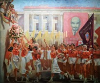 А. Самохвалов - С. М. Киров принимает парад физкультурников , 1935 (холст, масло)