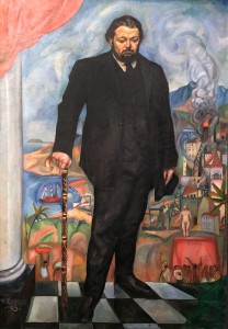 Александр Зиновьев - Портрет Диего Риверы, 1913 (холст, масло. Собрание Переса Симона)