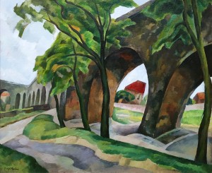 Диего Ривера - Акведук, 1918 (холст, масло)