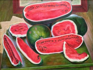 Диего Ривера - Арбузы, 1957 (Холст, масло. Музей Долорес Ольмедо)