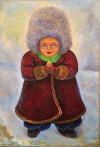 Диего Ривера - Ребенок-спутник, 1956 (холст, масло. Музей Долорес Ольмедо)